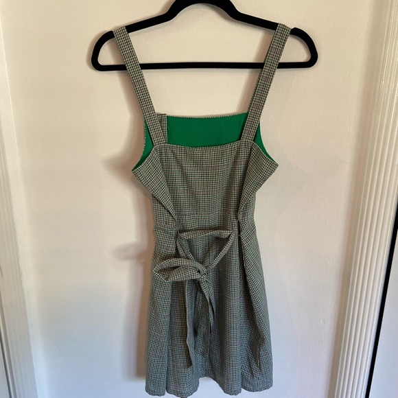Green and black and white plaid summer dress - Picture 5 of 8